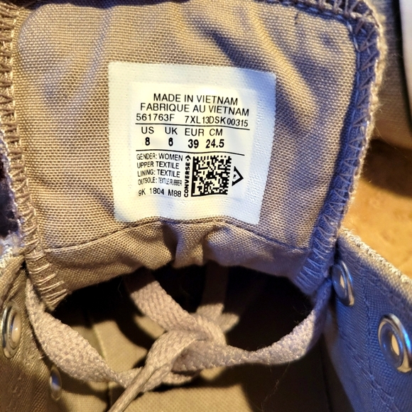 Converse ALL-STAR Grey sneakers size 8 - Picture 9 of 10